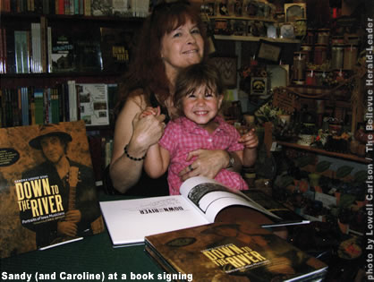 Sandy & Caroline at a book signing