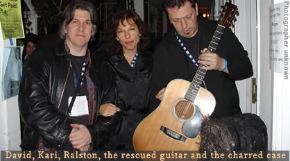 David, Kari, Ralston, and the rescued guitar