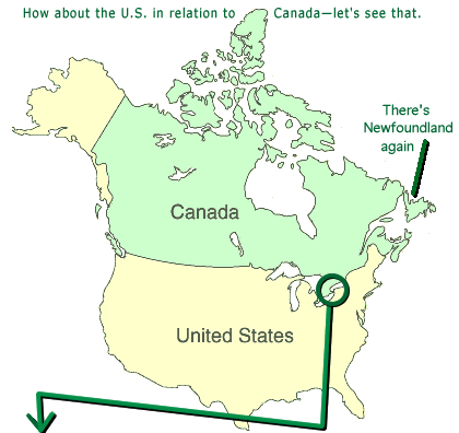map of Canada & the U.S.