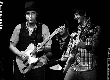 Chuck Prophet & James DePrato (Kevin T. White somewhat obscured)
