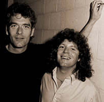 Billy with Huey Lewis
